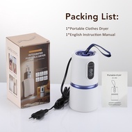 Máy Sấy Quần áo cầm tay Nhỏ Yên Tĩnh Quần Áo Máy sấy khô Nhanh Có Thể Điều Chỉnh Hẹn Giờ Mini Có Thể