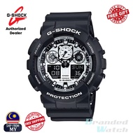 [OFFICIAL CASIO WARRANTY] Casio G-Shock GA-100BW-1A Men's Analog Digital Black Resin Strap Watch