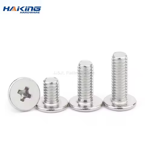 10/25 PCs cm m1.4 m1.6 M2.5 m3 M4 M5 M6 A2 304 cross stainless steel Phillips ultra-thin ultra-low f