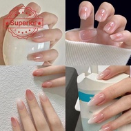 Almond Shape Fake Nail Art Design French Long Nails Set Fake H7c3