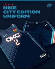 PreOrder NBA Nike Oklahoma City Thunder City Authentic Jersey 2025-2026 Shia Gilgeous-Alexander Chet