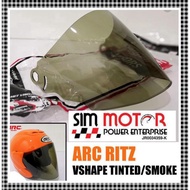 ARC RITZ VISOR LIGHT BLACK DARK BLACK AR1 AR2 AR3 AR4.