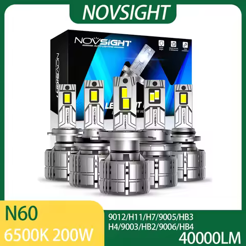CANBUS Error Free LED Headlight Bulbs 9012 H11 H4 H7 9005 9006, 200W 40000LM 6500K Super Bright Plug
