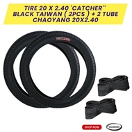 BMX Bicyle Tire 20 x 2.40 CATCHER Poker Black Taiwan
