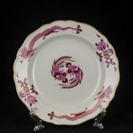 德國 Meissen手繪胭脂龍鳳盤一級典藏品
