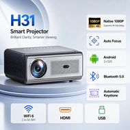 H31 HD High Brightness 4K Projector 1080P Android Smartphone Auto Focus Suitable for Office Meeting 