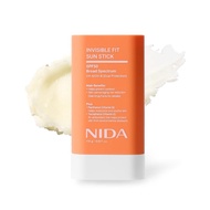 NIDA Invisible Sunscreen Stick SPF 50 Broadspectrum UV-A/UV-B Double Protection |No White Spots, Low