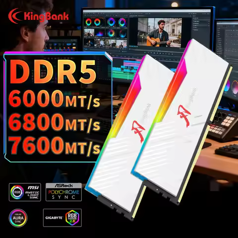 KingBank SoarBlade KRRW DDR5 RGB Series 48GB (24GBx2) 6000MHz 6800MHz 7600MHz Ram Hynix M die Memory
