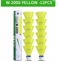 ลูกแบด nylon ลูกแบดมินตัน ลูกแบดพลาสติก ลูกแบดพลาสติค จุกโฟม Whizz W-2000 12 ลูก สีเหลือง/สีขาว