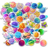 Terbaru 57 PCS STIKER PLANET KAWAII LUCU COLORFULL LAPTOP HP SEPEDA