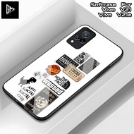 ( 0015) Softcase Glass Shiny Glass Case Vivo V50 V30 V29E V25 V27 V23 V21 V27E V29 V23E V20 V17 V19 