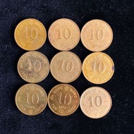 香港 一毫 硬幣 1982-1984年 各三枚 共9枚