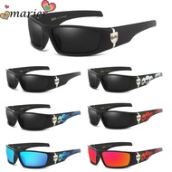 MARIER Polarized Sunglasses,  Coast Driving Riding Hip-Hop Shades, Trendy Biker Gangster Style Wrapa