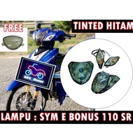 SYM E BONUS 110 SR EBONUS (abc motor) HEAD LAMP &amp; FRONT SIGNAL &amp; TAIL LAMP Smoke Tinted Clear Lampu depan belakang