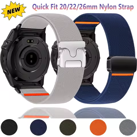 Quick Fit 26/22/20mm Nylon Band For Garmin Quatix 8/Fenix 8/Tactix8 Braided Adjustable Bracelet Garm