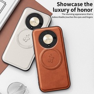 For Honor X9B 5G X8B X6B Case Supports Magnetic Wireless Charging Casing Matte Leather Shockproof Pr