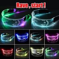 LED Glasses EL Wire Neon Party Luminous Light Up Glasses Rave Costume festive Party Decor DJ SunGlasses Halloween Decoration