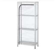READY STOCK HYLLIS Shelving unit with cover, transparent, 60x27x140 cm