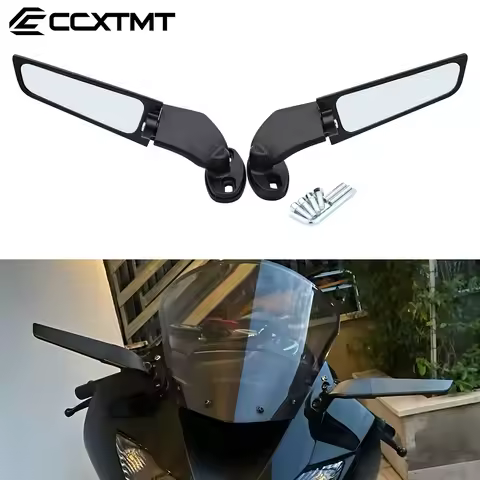 Motorcycle Mirror Modified Wind Wing Adjustable Rotating Rearview Mirror For Yamaha R15V3 R25 R3 R1 