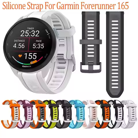 20mm Quick Release Silicone Strap for Garmin Forerunner 165 Music Band for Garmin Vivoactive 3 5 Ven