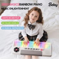 BETSY Rainbow 37 Keys Keyboard Piano for Kids, Smart Musical Instrument Toy with Colorful Light, Beg