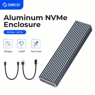 ORICO M.2 SSD Case Support M2 NVME NGFF SATA SSD Disk Dual Protocol For PCIE M Key B+M Key USB C 10G