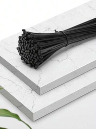 100 piezas de corbatas de cable con hebilla - Corbatas de cable de plástico de nylon resistente con corbatas de cable de alambre de auto-bloqueo para organizar cables y alambres.