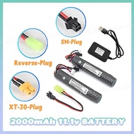 11.1V RC Rechargeable Battery 2800mAh 7.4V Lithium Battery (SM-2P+XH-3P) USB Charging For Electric T