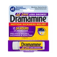 🌟พร้อมส่งที่ไทย🌟 Dramamine Motion Sickness Relief - All Day Less Drowsy   นำเข้า แท้ 100%