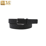Bottega Veneta Woven Pattern Belt for Men - Black 609181-VCPQ3-8803