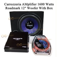 Carrozzerria Roadmark Amplifier Woofer Set With Woofer Box 2 Channel Amp And 12" Woofer