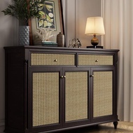 Cabinet Furniture Refurbishment Sticker French Retro Rattan-like Cabinet Door Wardrobe TV Cabinet Sc