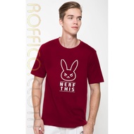 MERAH Maroon T-shirt Dva Bunny Overwatch Logo - Nerf This