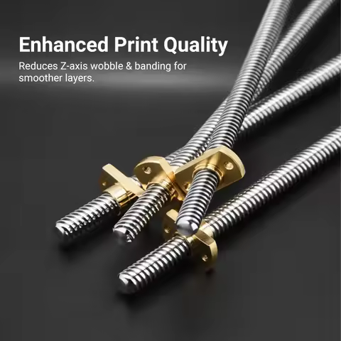 T8 Lead Screw OD 8mm Lead Pitch 2mm 365mm Lead Screw With Brass Nut Ender 3 V2/ V2 Neo/Ender 3 Pro/E