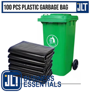 JLT 100 Pcs Large / XL / XXL Black Plastic Garbage / Trash Bag (Disposable)