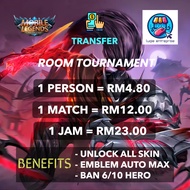 ( PROMOSI ) SERVIS ROOM TOURNAMENT MOBILE LEGEND 1 PERSON / 1 MATCH / 1 JAM SEASON 33