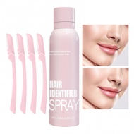 Hair Identifier Spray For Face Shaving, skinbody hair identifying spray set with eyebrow trimmer, Mo