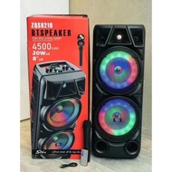 20W×2]ZQS 8210 BOOM BOX 8" ×2 WIRELESS KARAOKE BLUETOOTH SPEAKER WITH FREE