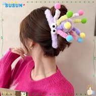 SUSUN Hair Claw, Plush Cartoon Hair Claw Clip, Furry Headwear Cute Shark Clip Winter Women Claw Clip