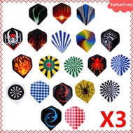 [FunfuneeMY] prettyia 60pcs Standard Dart Flights Durable PET Darts Flights Tail Assorted