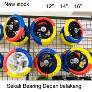 【Malaysia Ready Stock】◎▨12"/ 14'' /16'' INCH KIDS BICYCLE PVC RIM TIRE COLOR FULL SET BASIKAL BUDAK RIM TAYAR MATI (DEPA