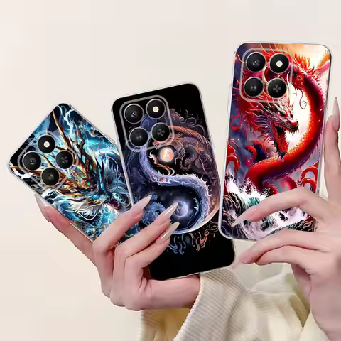 Case For Huawei Honor X7D Cover LGN-NX1 Luxury Cartoon Tiger Dragon Soft Silicone Phone Case For Hon