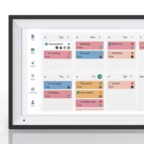 15.6-inch Interactive Whiteboard with Digital Calendar Syncs with Phone Apps One-Tap Sync To-do List