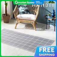Modern Check Bamboo Carpet Square 90X180Cm