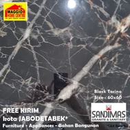 GRANIT LANTAI 60x60 - GRANIT MOTIF MARMER BLACK TORINO - SANDIMAS