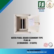KOTEN Panel Board ECONOMY TYPE for PLUG-IN (2 Pole) (2 4 6 8 10 12 14 16 Branches)