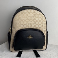 Coach Medium Backpack bag official store original authentic C5671 schoolbag PVC Leather for women Ba