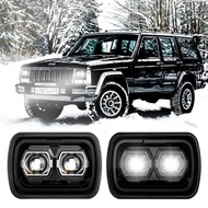 5x7'' Inch LED Headlights 7x6 Rectangular Headlamp  Hi-Low Beam For Jeep Wrangler YJ Cherokee XJ Toy