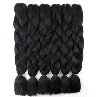 HITAM Hair braids extension/box braids Synthetic Black Plain Smooth Material