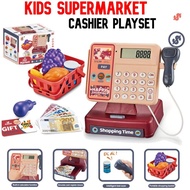 **Malaysia Seller** Cashier Machine Toys Pretend Play Set Supermarket Cash Register Casher Mainan Bu
